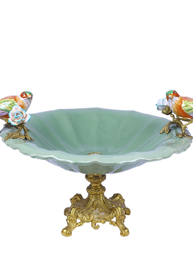 欧式法式风别墅客厅茶几美式果盘