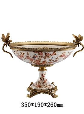 纯铜装饰欧式客厅美式法式瓷摆件