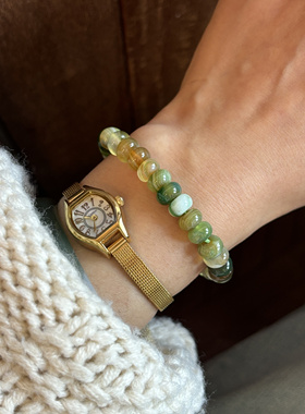 天然绿玛瑙可爱活泼色温润手串