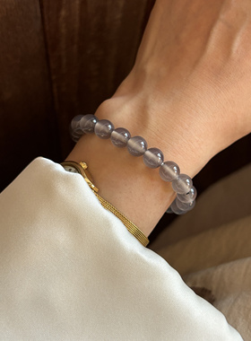 红玛瑙绿玉髓灰玛瑙檀木手链手串