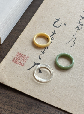 网红款彩色亚克力夏季小清新戒指