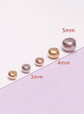 s925纯银固定珠隔珠散珠diy