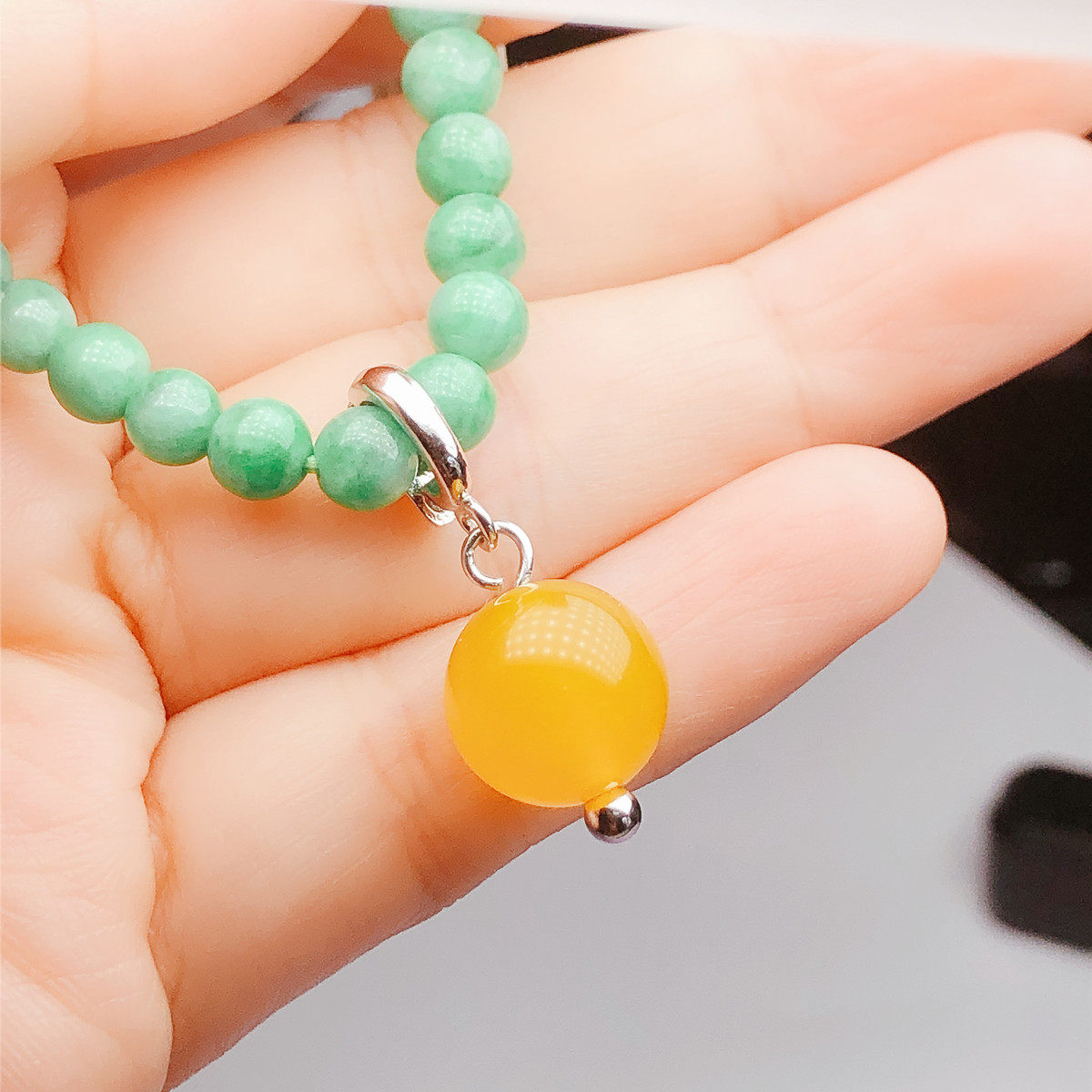 925纯银夹扣吊坠扣空托diy翡翠珍珠蜜蜡圆珠银扣子项链项坠颈坠扣,淘宝优惠券,粉丝福利购,淘宝优惠卷