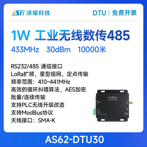 DTU无线数传电台485无线通讯收发LORA模块扩频SX1278更稳定10KM - 图0