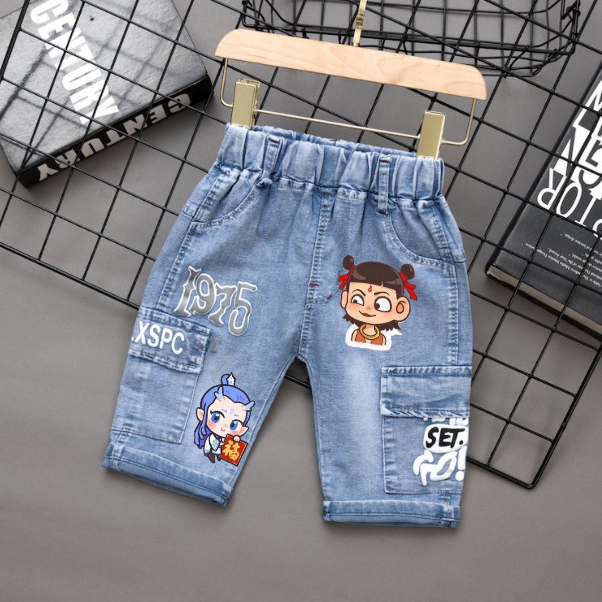 童装儿童宽松牛仔裤夏季薄款七分裤中小童男孩夏装男童运动短裤潮,淘宝优惠券,粉丝福利购,淘宝优惠卷