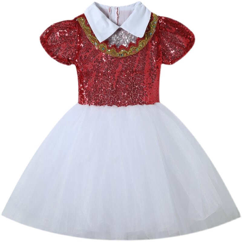 儿童合唱演出服男女童舞蹈礼服纱裙主持人小学生朗诵元旦表演服装 - 图3