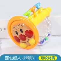 Children Horn Toy Face Super Small Trumpeter Hand Rocking Bells Baby Colorful Beads can play music Percussion Instruments