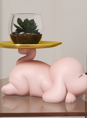 可爱狗玄关钥匙收纳摆件