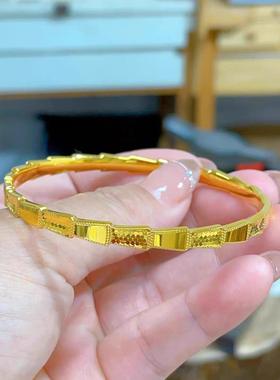 越金蛇形龙金鳞碎冰冰手镯金店同款实沙心镯南子高级25.8.19.感仿