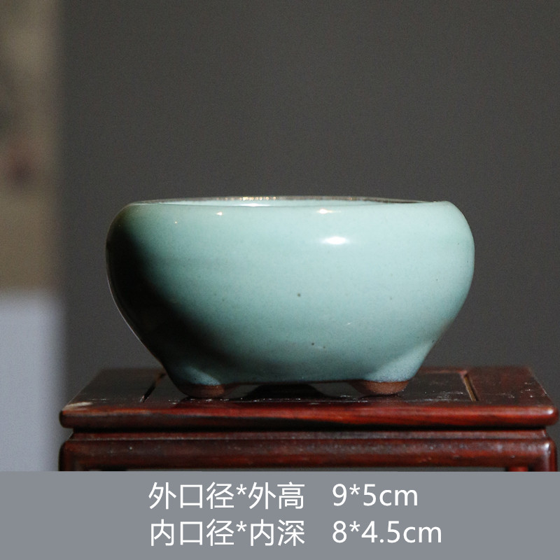 紫砂花盆陶瓷粗陶盆景盆长方形六方形多肉花盆仿古手工微型菖蒲盆,淘宝优惠券,粉丝福利购,淘宝优惠卷