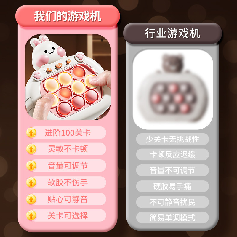 儿童按按乐速推玩具解压益智游戏机闯关打地鼠男孩捏捏消消乐女孩,淘宝优惠券,粉丝福利购,淘宝优惠卷