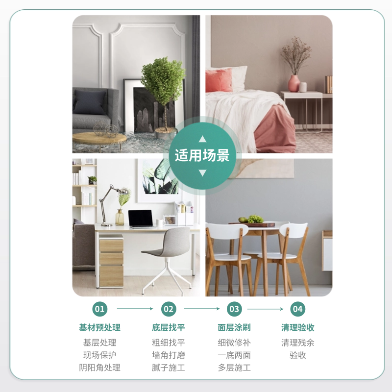 Guangzhou wall painting service old house renovation wall painting and repair master putty Dabai painter comes to paint