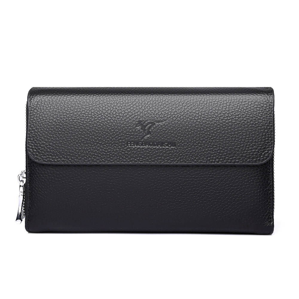 猎鼠真皮男士手拿包2025新款商务休闲手包大容量头层牛皮长款钱包,淘宝优惠券,粉丝福利购,淘宝优惠卷