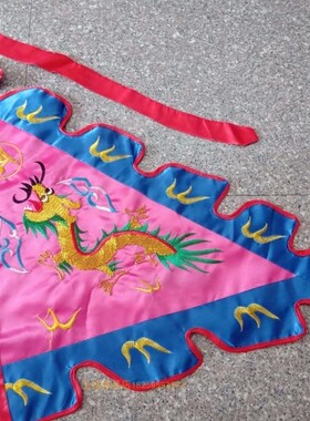 60厘米五色旗进香绣品