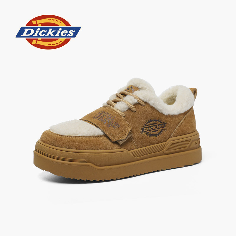 Dickies厚底棉鞋女2026年冬季新款雪地靴女丑萌乐福鞋增高休闲鞋,淘宝优惠券,粉丝福利购,淘宝优惠卷