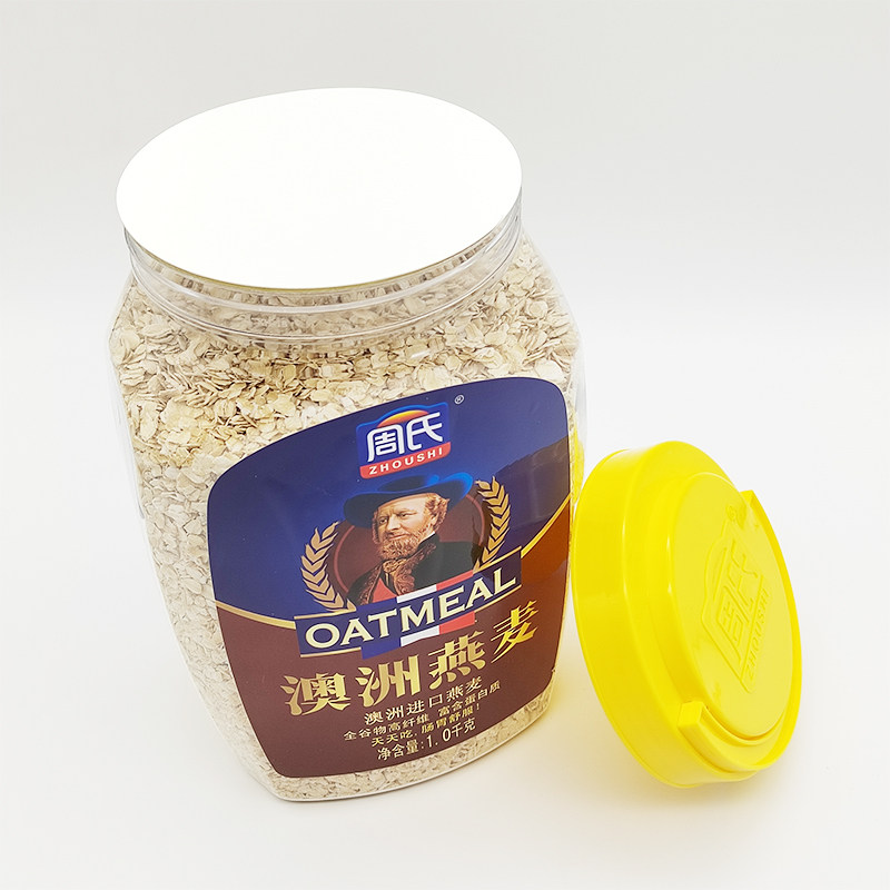 周氏澳洲燕麦1000g桶装纯麦片原味无添加蔗糖即食冲饮健身代早餐,淘宝优惠券,粉丝福利购,淘宝优惠卷