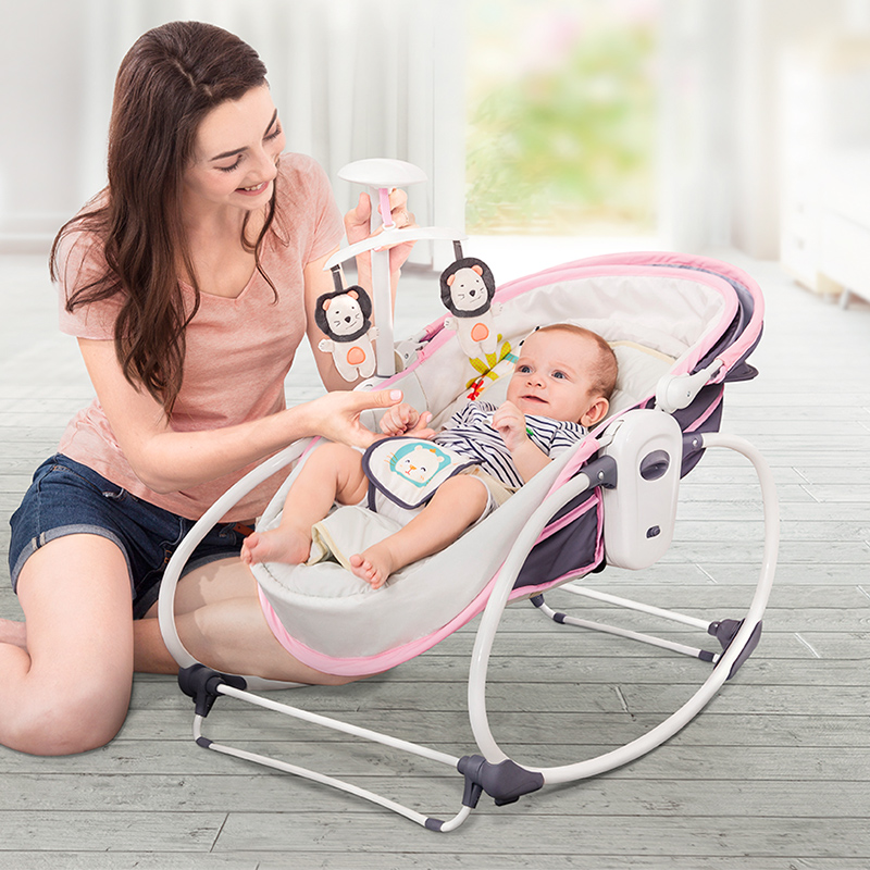 rocking chair with baby cradle