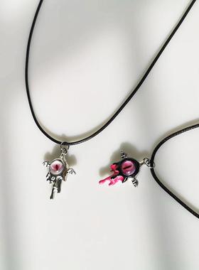 个性原创设计小怪兽熔岩翅膀项链
