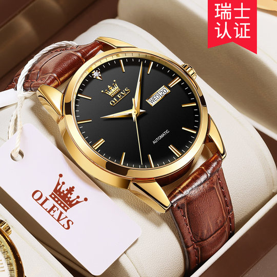 瑞士认证正品品牌男士手表男款机械表全自动防水皮带男表腕表十大