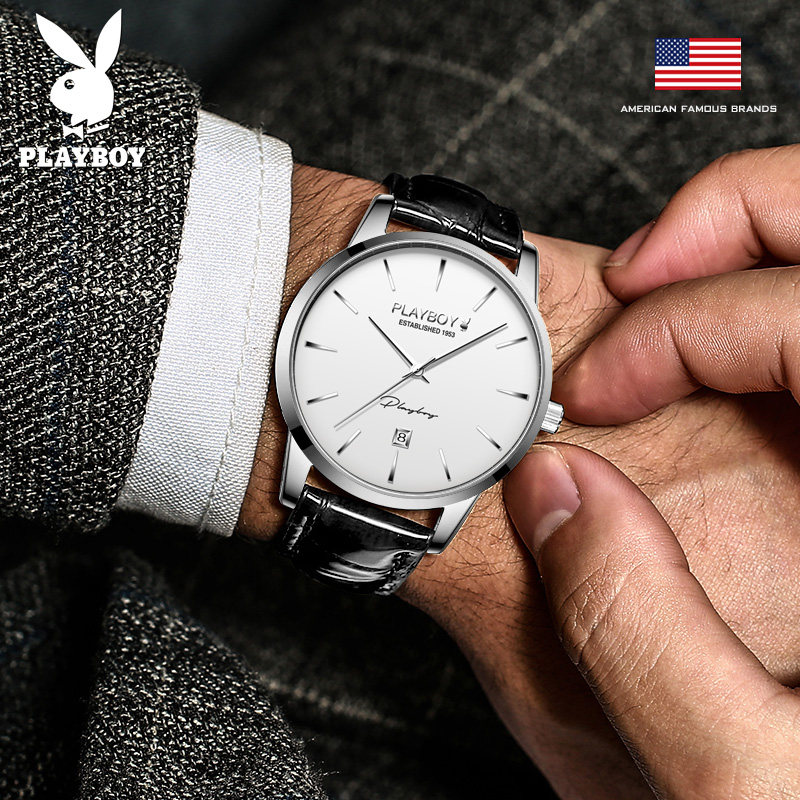 正品花花公子欧美名牌男士全机械表 欧利时鼎延国产腕表