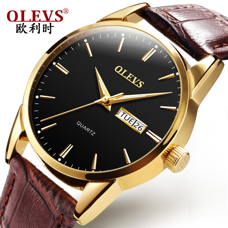 欧利时正品抖音2019新款男士石英表 欧利时鼎延国产腕表