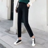 Шерстяные демисезонные штаны, костюм для школьников, в корейском стиле, свободный прямой крой