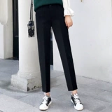 Шерстяные демисезонные штаны, костюм для школьников, в корейском стиле, свободный прямой крой