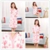 Áo ngủ kích thước lớn của phụ nữ mùa xuân và mùa thu cotton dài tay mùa đông đồ ngủ gợi cảm dây đai áo choàng ngủ dài hai mảnh áo choàng tắm - Night Robe quần áo ngủ Night Robe