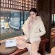 Han Yujia Chuxue Little White Bear M*oer ເສື້ອຢືດຂົນສັດທີ່ມີຂົນອ່ອນໆແບບປີ້ນກັບກັນແບບ Lagon ທີ່ເປັນມິດກັບສິ່ງແວດລ້ອມ