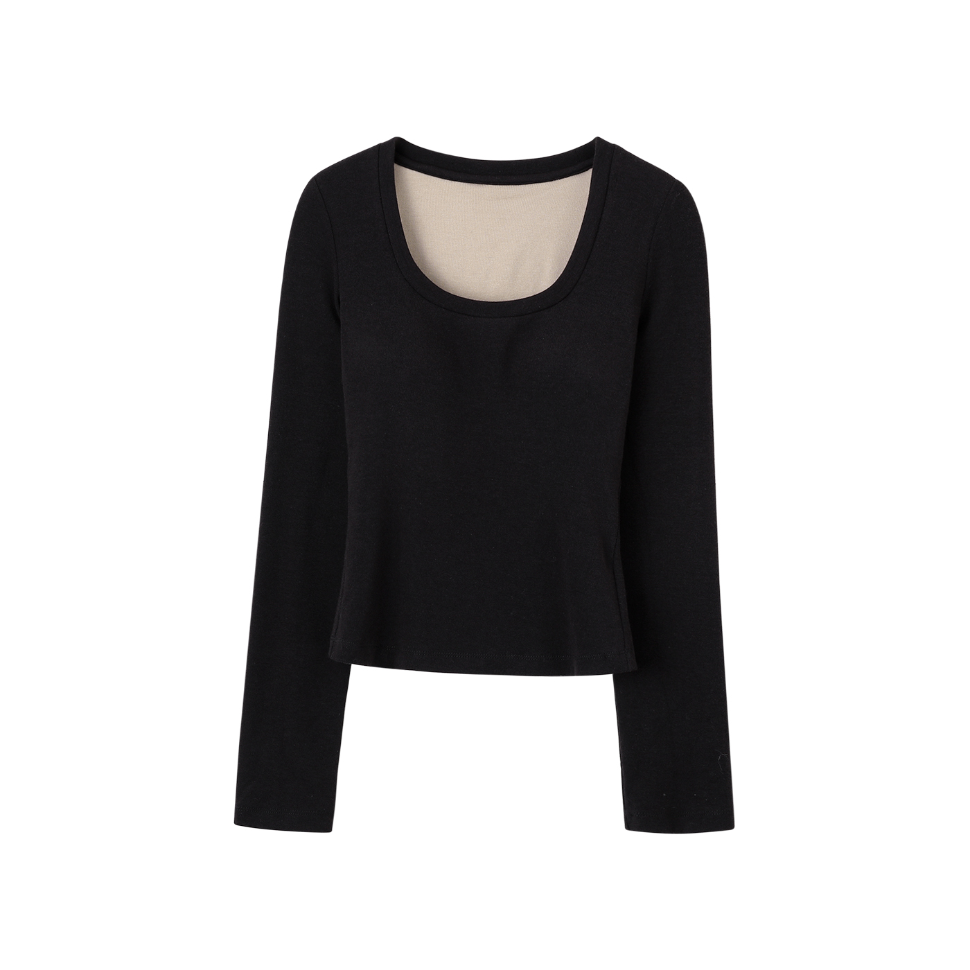 【2.0加厚胸垫T】韩女胸腰比260g拜耳羊绒高弹磨毛T恤 秋冬打底衫 - 图3