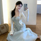 Han Yujia halter neck padded dress
