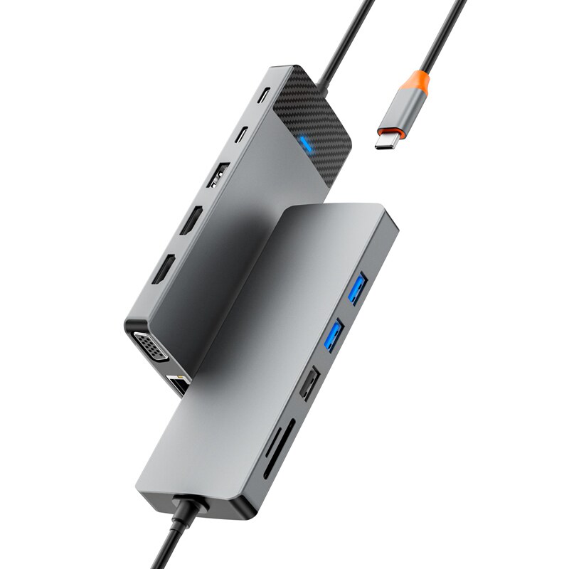 适用苹果笔记本MacBook Pro13.3寸电脑转换器usb-c转usb扩展坞新款air13.6寸拓展type-c转接头高清视频投影仪