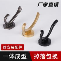 Hanging clothes hook in door Xuanguan Shoe cabinet wardrobe clothes hanger punching fixed wall-mounted wall metal clothes hat hook single