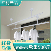 Balcony top-fit stationary clotheshorse Single fitting stainless steel single-pole clotheshorse white sun-clotheshorse cool coat pole suit