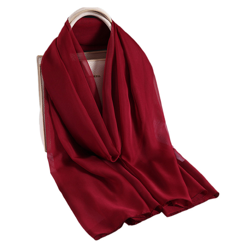 安可拉红真丝围巾披肩两用枣酒红色丝巾女士春秋冬季时尚防晒纱巾,淘宝优惠券,粉丝福利购,淘宝优惠卷