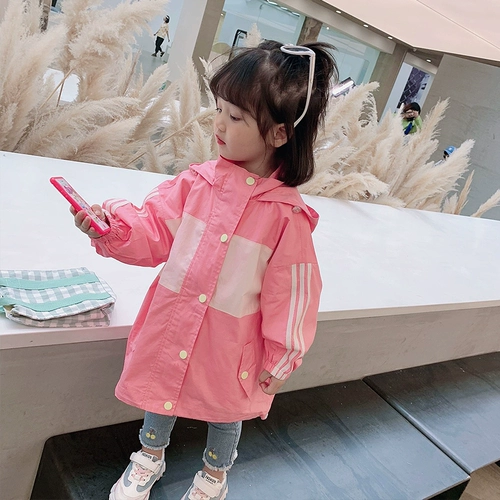 Хлопковый детский плащ, куртка, осенний лонгслив, оверсайз, детская одежда, в западном стиле