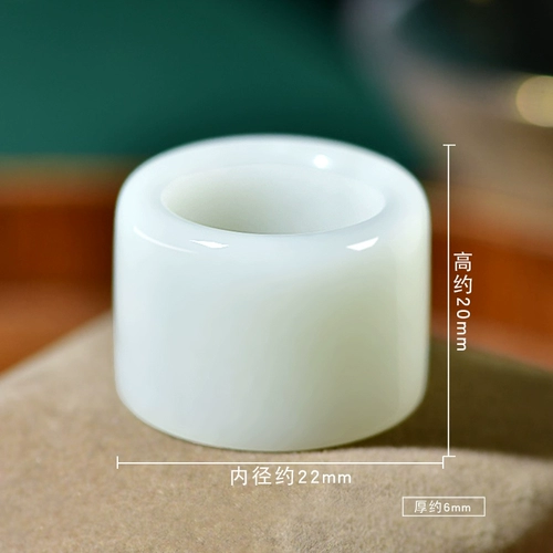 Кольцо из белого нефрита, ручка, украшение в руку, делается под заказ