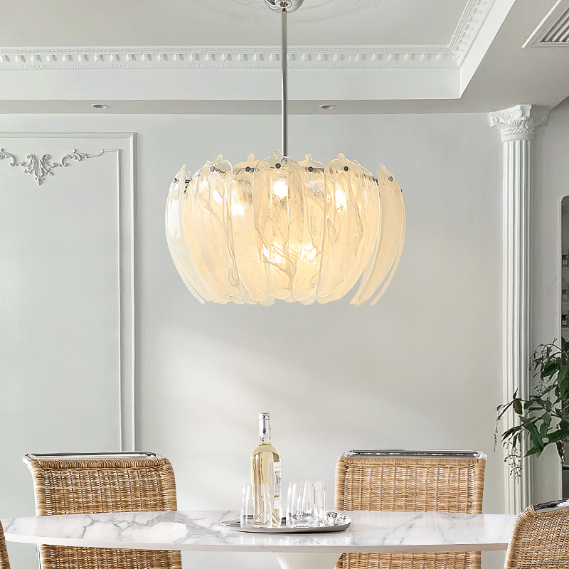凯乔 云雾餐厅吊灯 法式客厅氛围感简约现代玻璃卧室主灯2025新款 - 图0