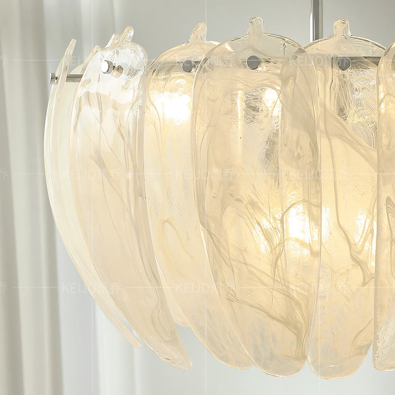 凯乔 云雾餐厅吊灯 法式客厅氛围感简约现代玻璃卧室主灯2025新款 - 图1