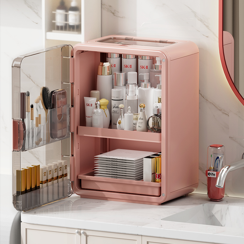 化妆品收纳盒桌面高级感轻奢大容量防尘亚克力护肤品置物架收纳箱 - 图2