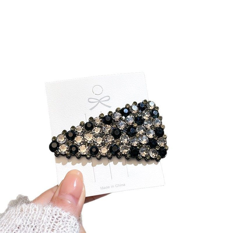韩国东大门满钻轻奢发夹个性三角形边夹高级感彩色钻拼色碎发bb夹,淘宝优惠券,粉丝福利购,淘宝优惠卷