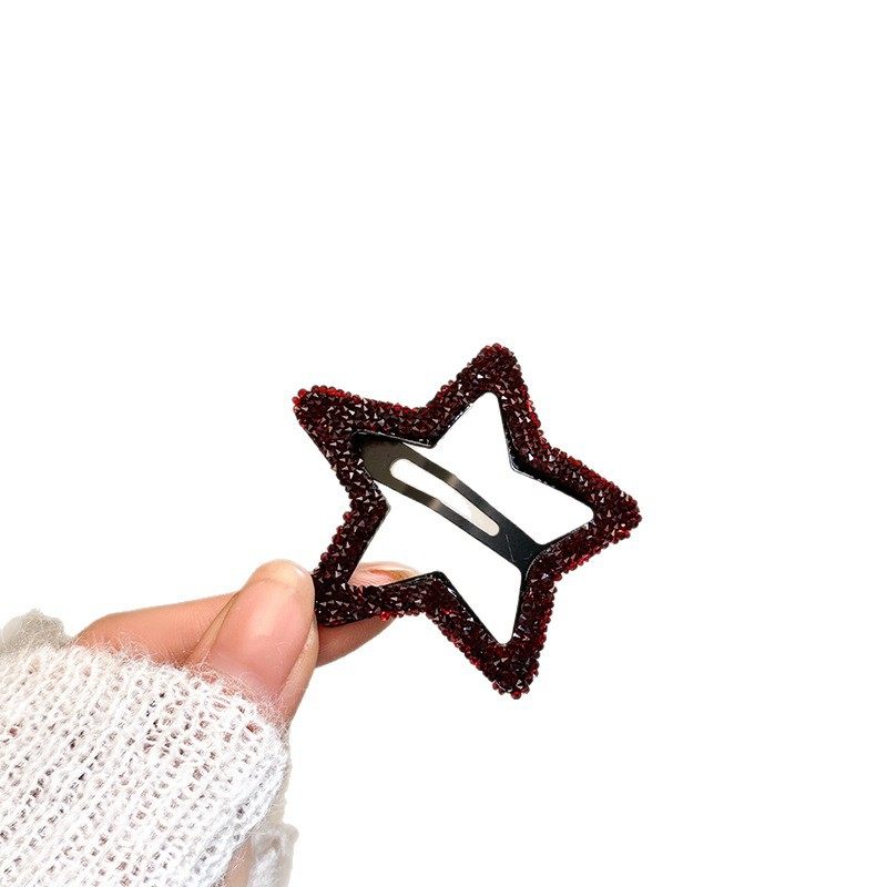 五角星水钻星星发夹女2026新款前额刘海边夹侧边碎发夹发卡bb夹子,淘宝优惠券,粉丝福利购,淘宝优惠卷