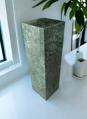 天然印度绿大理石底座花盆增高台