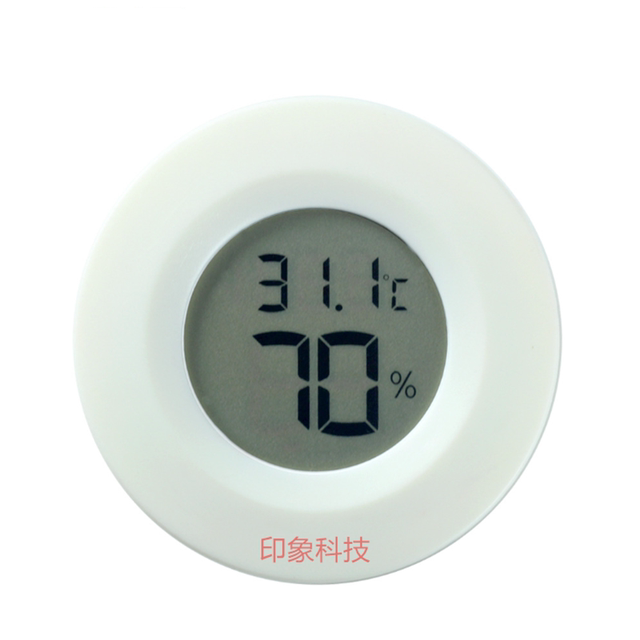 Electronic temperature and humidity meter circular embedded type