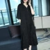 Váy nữ mùa hè thời trang khí đen cổ chữ V dài váy phiên bản Hàn Quốc của những chiếc đầm rộng tay áo rộng - Váy dài Váy dài