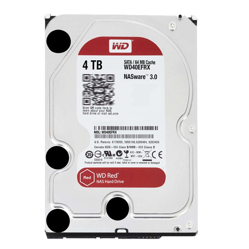 WD\/西部数据 WD40EFRX 机械硬盘4T红盘服