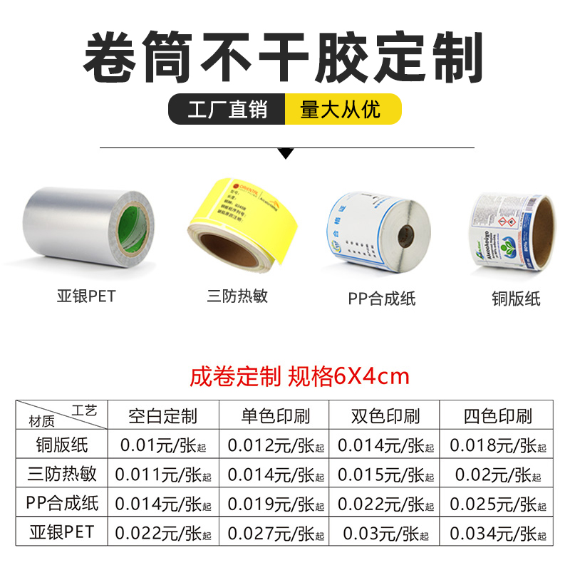 乐标三防热敏标签纸打印纸空白不干胶标签奶茶贴纸超市价格标签菜鸟驿站邮政面单条码纸食品留样标签贴纸定做 - 图3