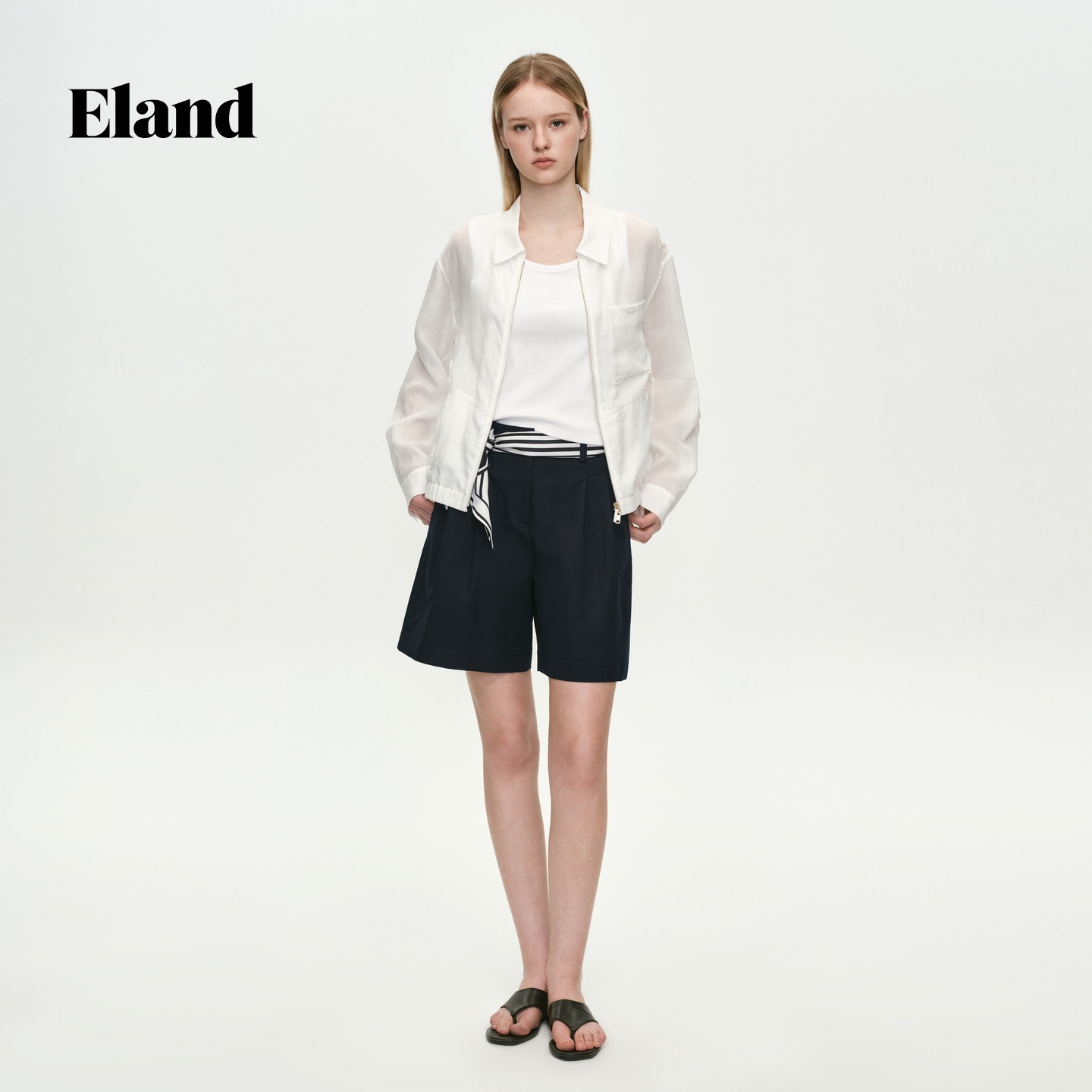 ELAND simple loose straight shorts