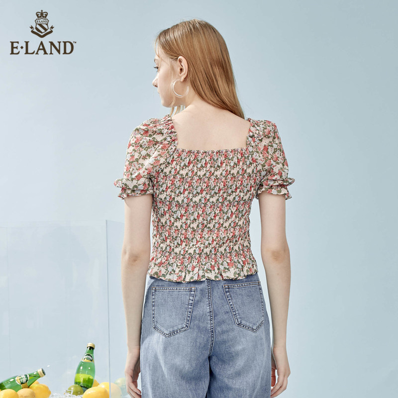 eland2020夏季新款清新碎花 ELAND衬衫