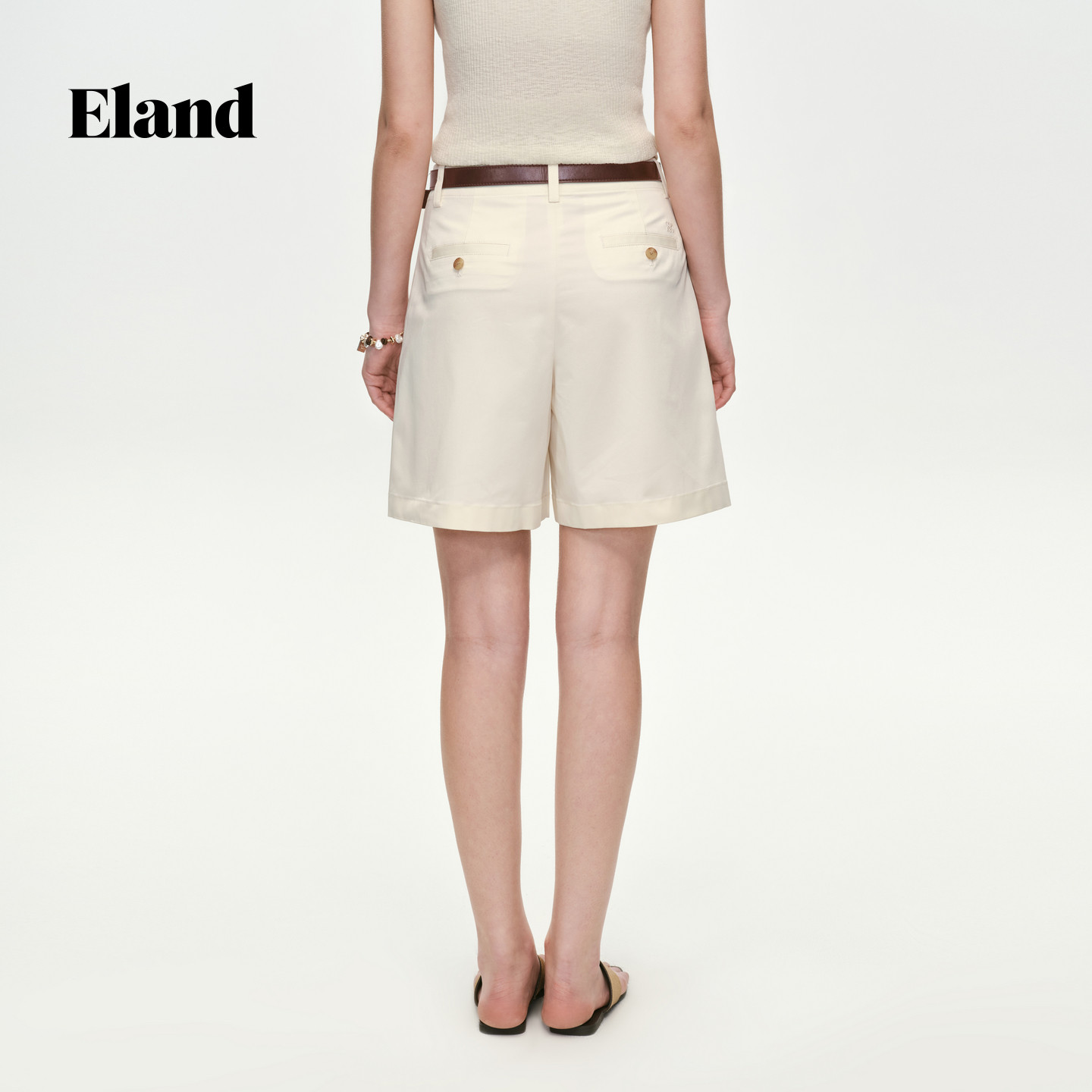 ELAND simple loose straight shorts